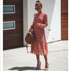 Aberdeen Floral Midi Dress- Vici